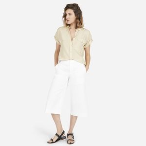 Everlane White Culottes
